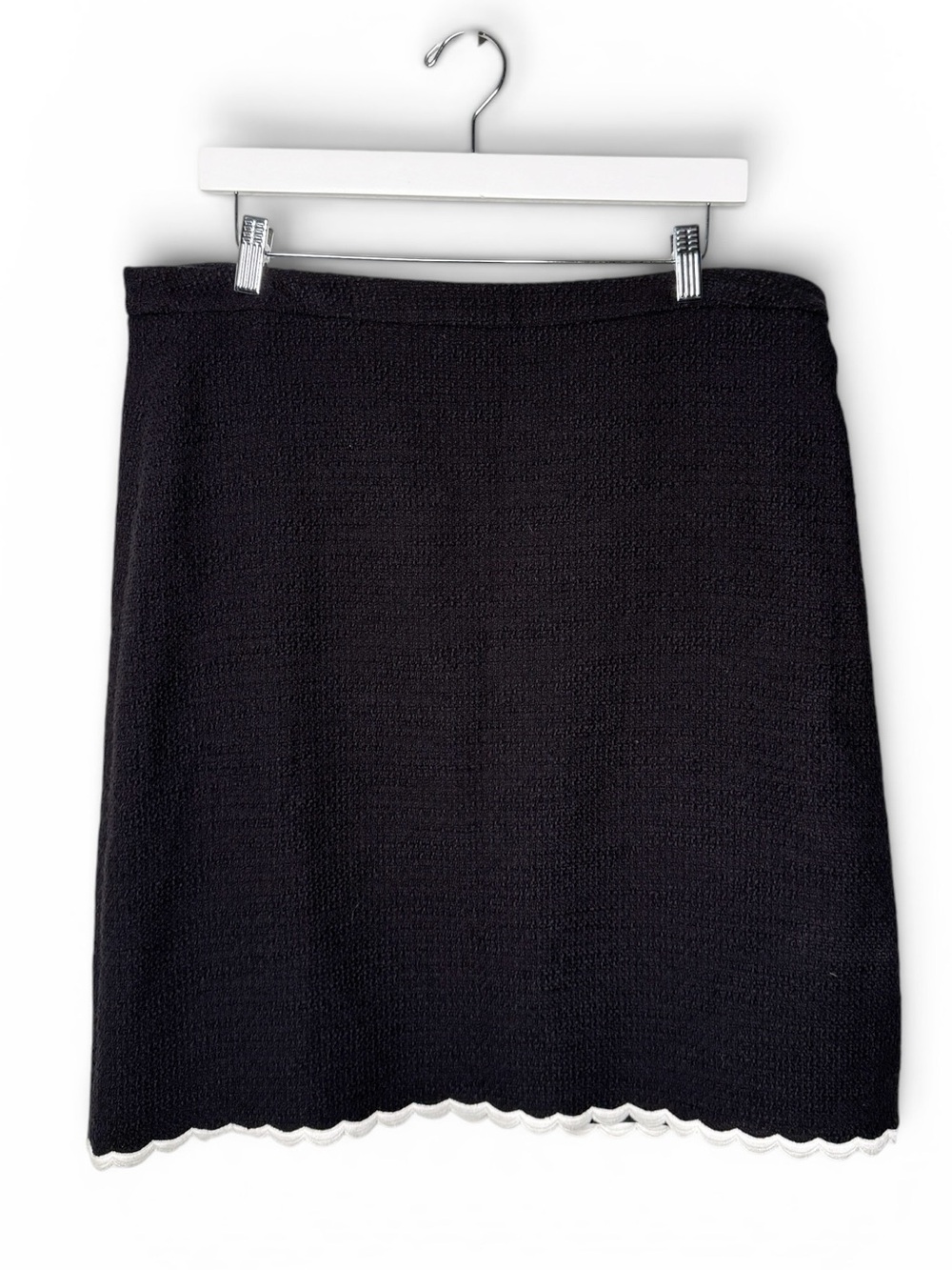 Talbots Black White Scalloped Edge Skirt Size14